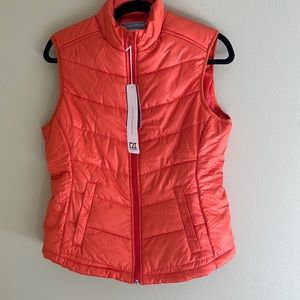 Orange Cutter & Buck puffer vest, Small